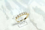 2ct Round Cut Sapphire Diamond Half Eternity Bridal Bands 14k Yellow Gold Finish