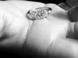 1.2ct Round Cut Diamond Engagement Ring Leaf Accent Design 14k White Gold Finish