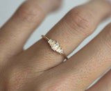 1.2ct Baguette Cut Diamond Engagement Ring 14k YellowGold Finish Five Stone Step