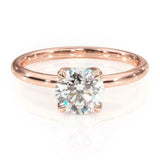 1ct Round Diamond Engagement Ring Classic 6 Prong Solitaire 14k Rose Gold Finish