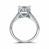 2.4ct Princess Cut Diamond Engagement Ring Split Shank Band 14k WhiteGold Finish