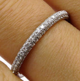 2Ct Round Brilliant Cut Diamond Iced Eternity Wedding Band 18K White Gold Finish