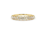 Half Eternity Wedding Band 1ct Baguette Cut VVS1D Diamond 10k Yellow Gold Finish