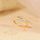 2ct Wedding Ring Band Round Cut Diamond Infinity Design 14k Yellow Gold Finish