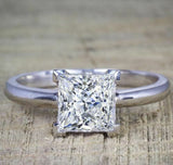 4Ct Princess Cut Diamond Bridal Trio Set Vintage Band Ring 14K White Gold Finish