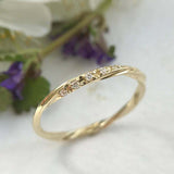 Twisted Infinity Wedding Ring Band 0.6ct Round Cut Diamond 14k YellowGold Finish