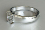 1.2ct Cushion Cut VVS1D Diamond Engagement Ring Solitaire 14k White Gold Finish