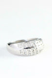 Pave Set Wide Stylish Wedding Band 5ct Round Cut Diamond 14k White Gold Finish