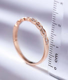 1.2ct Round Cut Diamond Wedding Band Vintage Half Eternity 14k Rose Gold Finish