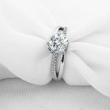 1.7ct Round Cut Diamond Engagement Ring Split Shank Solitaire 14k WhiteGold Over