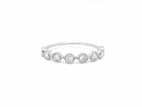 Anniversary Wedding Ring Band 0.7ct Round Cut VVS1 Diamond 14k White Gold Finish