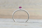 1ct Pear Cut Pink Ruby Engagement Ring Diamond Accents 14k White Gold Finish