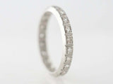 0.22ct Round Cut Diamond Wedding Band Vintage Full Eternity 14k WhiteGold Finish