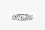 2.3ct Wedding Band Marquise Diamond Stackable Half Eternity 14k White Gold Over