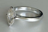 1.2ct Marquise Cut VVS1D Diamond Engagement Ring Solitaire 14k White Gold Finish