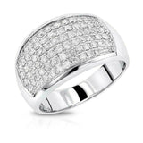 6.5ct Round DVVS1 Diamond Oval Cluster Men Engagement Ring 14K White Gold Over