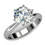 1ct Round Cut Diamond Secret Solitaire Engagement Ring In 14k White Gold Finish