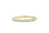 Half Eternity Wedding Band 1ct Marquise Round Cut Diamond 10k Yellow Gold Finish