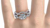 2ct Round Cut Diamond Fancy Solitaire Girl Engagement Ring 14k White Gold Finish