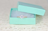 1.55ct Round Cut Diamond Engagement Ring Milgrain Vintage 14k Rose Gold Finish