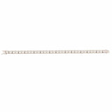 18Ct Assher Cut Sparkle VVS1/D Diamond Tennis Bracelet 14K White Gold Finish