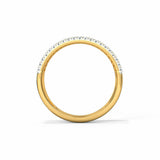 1.8ct Wedding Ring Band Round Cut Diamond See Through Leaf 14k YellowGold Finish