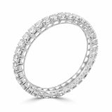 5ct Round Cut Diamond Fancy Royal Round BANGLE Bracelet 14k White Gold Finish