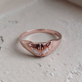 0.5ct Marquise Cut Diamond Cat Kitty Eyes Engagement Ring 14k Rose Gold Finish