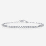 1ct Round Cut Moissanite Stylish PartyWear Tennis Bracelet 14k White Gold Plated