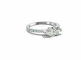 1.3ct Marquise Diamond Engagement Ring East West Solitaire 14k White Gold Finish