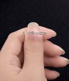 1.2ct Round Cut Diamond Wedding Band Vintage Half Eternity 14k Rose Gold Finish