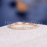 0.3ct Round Cut Moissanite Full Eternity Wedding Band 14k Yellow Gold Plated