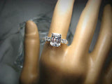 Five Stone Engagement Ring 2.5ct Emerald Cut VVS1D Diamond 14k White Gold Finish