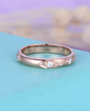 0.5ct Round Cut Diamond Milgrain Eternity Wedding Ring Band 14k Rose Gold Finish