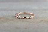 0.5ct Round Cut Diamond Wedding Band Antique Stackable 14k Rose Gold Finish