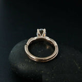 Infinity Twisted Rope Engagement Ring 1.5ct Oval Cut Diamond 14k RoseGold Finish