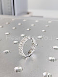 3ct Baguette Simulated Diamond Full Eternity Wedding Band 14k White Gold Plated