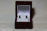 4ct Stud Earrings Radiant Cut London Blue Topaz Solitaire 14k White Gold Finish