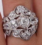 5Ct Round Cut VVS1D Diamond Milgrain Vintage Engagement Ring 14K White Gold Over