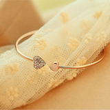 1ct Round Cut Diamond Bracelet 14k Rose Gold Finish Open Cuff Valentines Gift