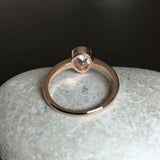 0.3ct Pear Cut Diamond Engagement Ring Bezel Set Solitaire 14k Rose Gold Finish