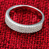 4Ct Round Cut Diamond Cluster Half Eternity Wedding Band 14K White Gold Finish