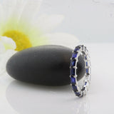 2ct Baguette Blue Sapphire Full Eternity Wedding Band Ring 14k White Gold Finish