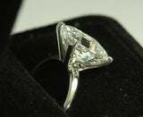 3Ct Emerald Cut Diamond Classic Solitaire Engagement Ring 18K White Gold Finish