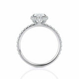 2ct Marquise Diamond Engagement Ring Accent Halo Solitaire 14k White Gold Finish