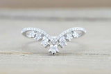 1.5ct Round Cut Diamond Engagement Ring Star Tiara Crown 14k White Gold Finish