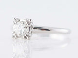 1ct Round Cut VVS1 Diamond Engagement Ring Solitaire Women 14k White Gold Finish