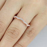 5Ct Round Cut Diamond Bridal Set Split Band Stylish Ring 14K Rose Gold Finish