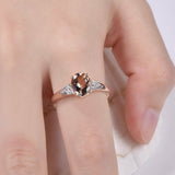 1ct Oval Cut Peach Morganite Solitaire Engagement Ring 14k Rose Gold Finish