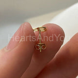 HoneyComb Design Stud Earrings for Women 14k Yellow Gold Plated